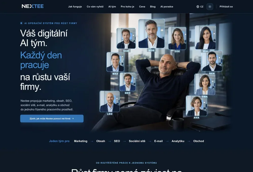 Náhled webu NEXTEE